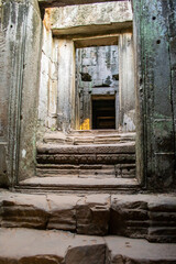 Fototapeta na wymiar Cambodia, an abandoned city in the jungle of Angkor Wat.
