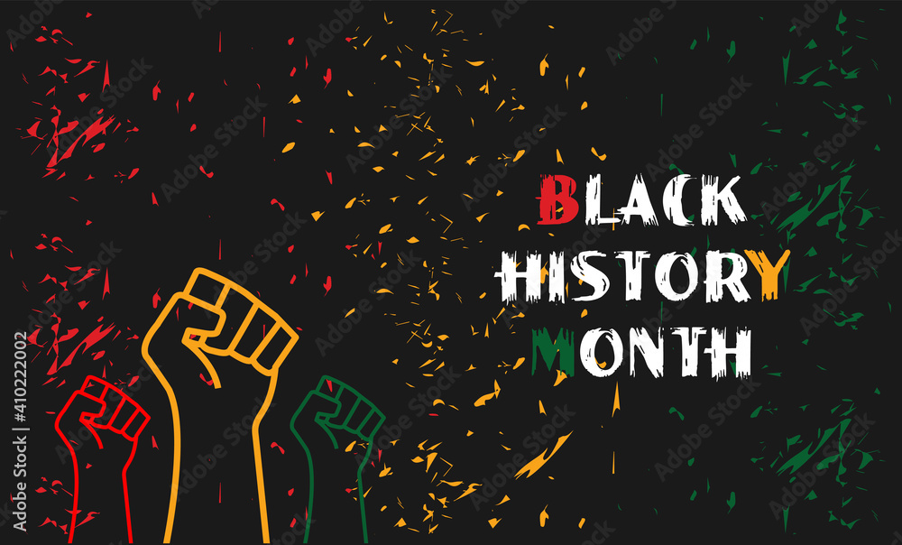 Wall mural African American History or Black History Month. Celebrated annually in February in the USA and Canada. black history background - Wall murals