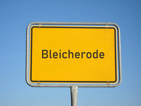Ortsschild Bleicherode