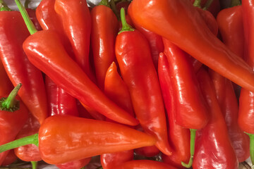 Red bell peppers. Abstract background from sweet pepper.