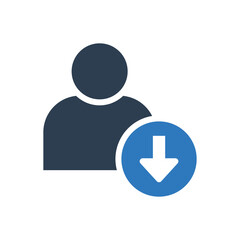 user download icon sign symbol	