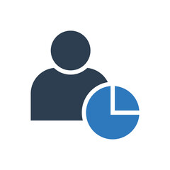 user profile analytics icon sign symbol	