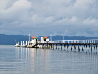 Pier in a bay in Costa Rica