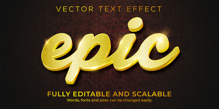 Golden Luxury Text Effect, Editable Shiny And Elegant Text Style