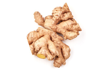 Ginger root, isolated on white background