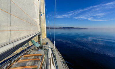 sailing boat on the river