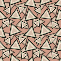 Triangle Abstract seamless pattern illustration for fashion fabric and all prints.Vintage Style.