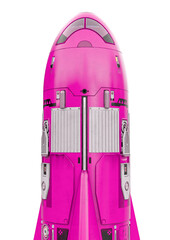 Fototapeta premium rocket in white background close up view