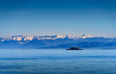 landscape with snow and sky