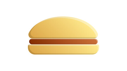 Cheeseburger. Hand drawn illustration in cartoon style. Isolated on white background. Design for banner, poster, card, print, menu