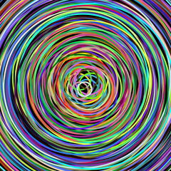 Fototapeta na wymiar Abstract illustration of various color circles on black background