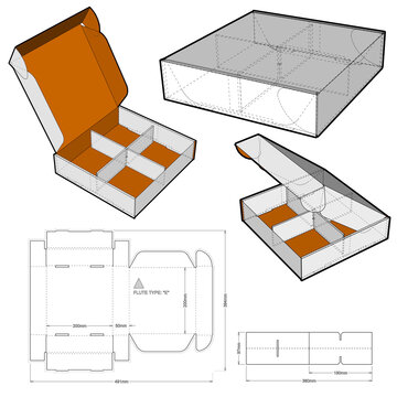 Cardboard Box For Sending Mail. Highly Recommended For Technological And Electronic Products. Ease Of Assembly, No Need For Glue (Internal Measurement 20x20x5 Cm) And Die-cut Pattern