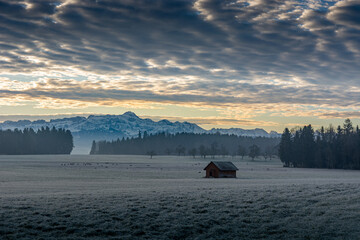 sunrise in the mountains