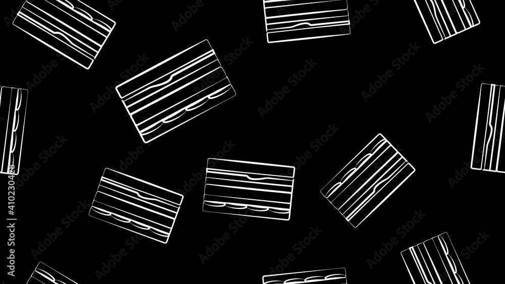 Poster sandwich seamless pattern background design