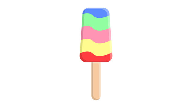 Ice cream. Rainbow colored lgbt symbol. Gay rights concept. illustration isolated on white. Flag of LGBTQ