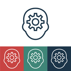 Linear vector icon with working head