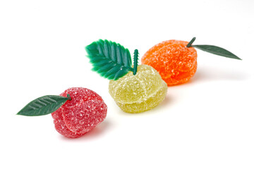 marmalade candy isolated on white