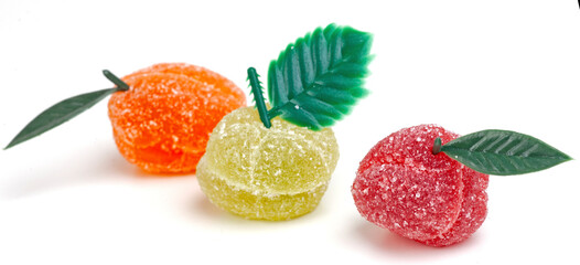 marmalade candy isolated on white