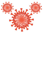 Coronavirus - isolate on a white background, format A4.