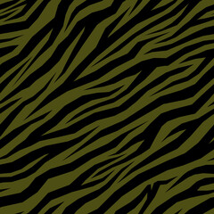 Geometric zebra print in earthy colors. Vector seamless pattern
