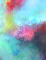 Fototapeta premium Artistic abstract background. Texture painted wallpaper. Creative illustration with strokes of paint. Brush pattern painting.