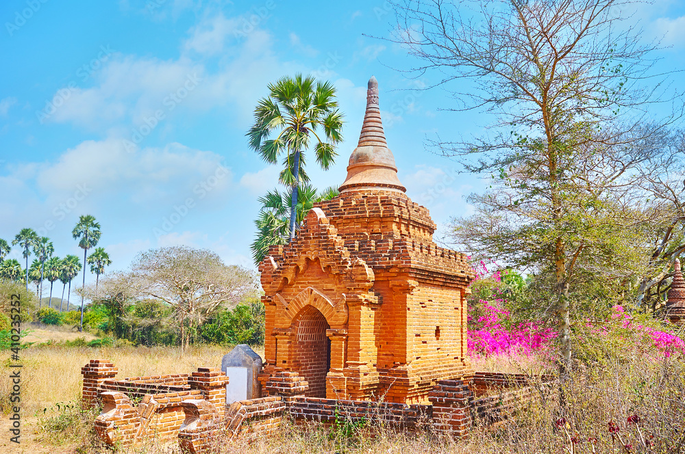 Canvas Prints The small shrine of Khaymingha Pagoda, Bagan, Myanmar