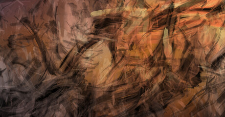 Modern art. Brushed Painted Abstract Background. Brush stroked painting. Strokes of paint. 2D Illustration.´