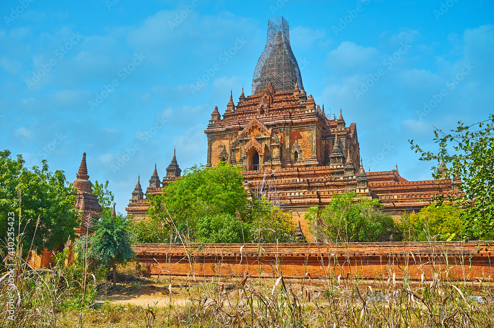 Poster Exterior of Htilominlo Temple, Bagan, Myanmar