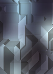 Fototapeta premium Polygonal background. Colorful wallpaper with geometric design. Digital 3d illustration.