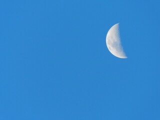 Obraz na płótnie Canvas the moon in the blue sky