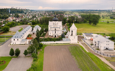 St. Nicholas Orthodox Convent in Mogilev. View from above. Belarus.