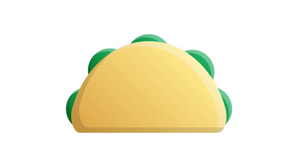 tacos on white background, illustration. traditional mexican cuisine. delicious appetizing lunch. hearty snack. stuffing of meat, cheese, herbs. spicy lunch