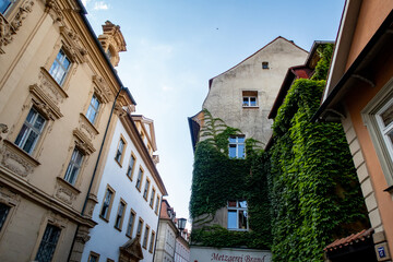 Blick auf den Dom in der Altstadt von Bamberg