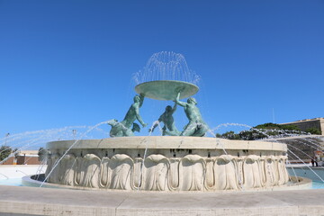 Triton Fountain in Valletta, Malta