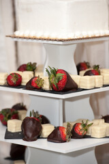 Beautiful Colorful Sweet Wedding Cake Cupcake Decor Closeup Image at Event Space