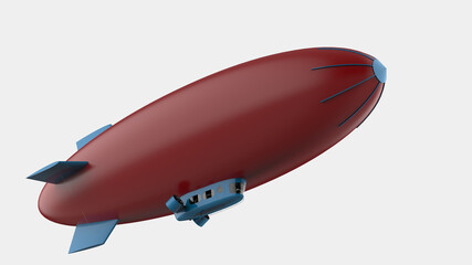 Airship isolated on background. 3d rendering - illustration  © Elena