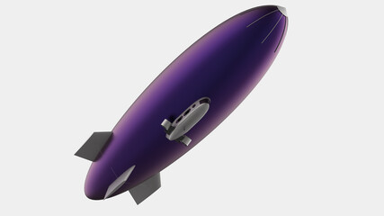 Airship isolated on background. 3d rendering - illustration  © Elena