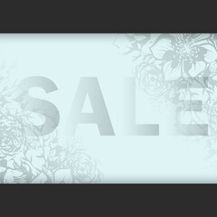 Sale with flowers and berries-vector illustration
