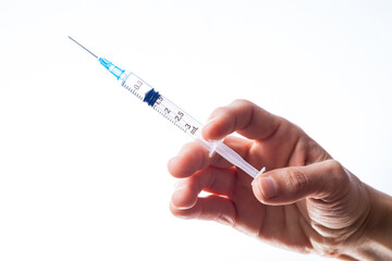 syringe in hand