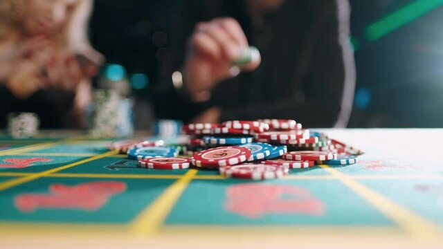 risky person loses a bet in a casino