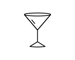 Cocktail flat icon. Single high quality outline symbol of drink for web design or mobile app. Thin line signs of coctail for design logo, visit card, etc. Outline pictogram of coctail