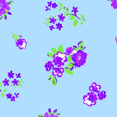 Obraz na płótnie Canvas Floral seamless pattern. Hand drawn. For textile, wallpapers, print, wrapping paper. Vector stock illustration.
