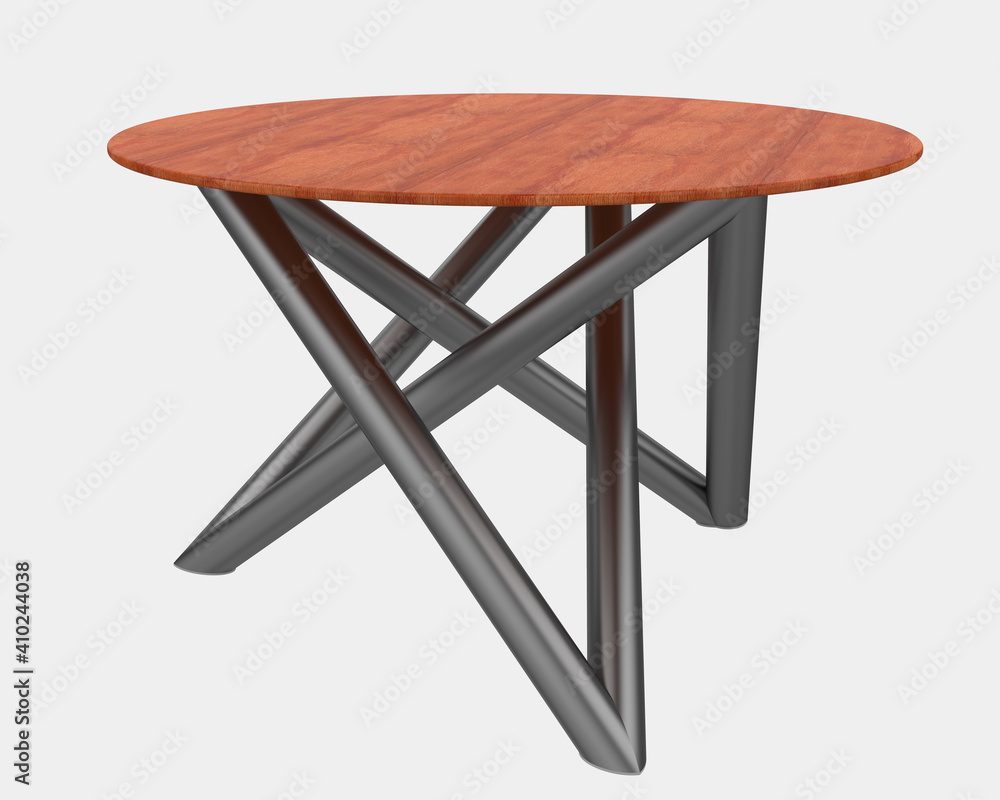 Poster coffee table isolated on background with mask. 3d rendering - illustration