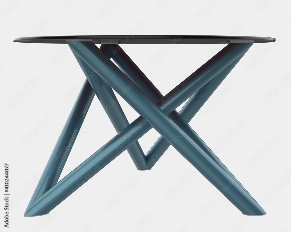 Poster coffee table isolated on background with mask. 3d rendering - illustration