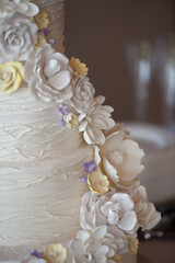 Beautiful Colorful Sweet Wedding Cake Cupcake Decor Closeup Image at Event Space