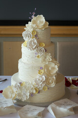 Beautiful Colorful Sweet Wedding Cake Cupcake Decor Closeup Image at Event Space