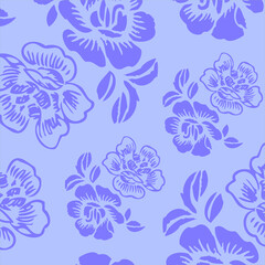 Fototapeta na wymiar Floral seamless pattern. Hand drawn. For textile, wallpapers, print, wrapping paper. Vector stock illustration.