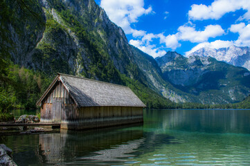 Obersee hinter dem Königssee herrliche landschaft mit bergen