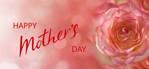 Fototapeta na wymiar Happy mother's day greeting card. Congratulatory flowers.