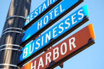 Naklejka premium street sign city